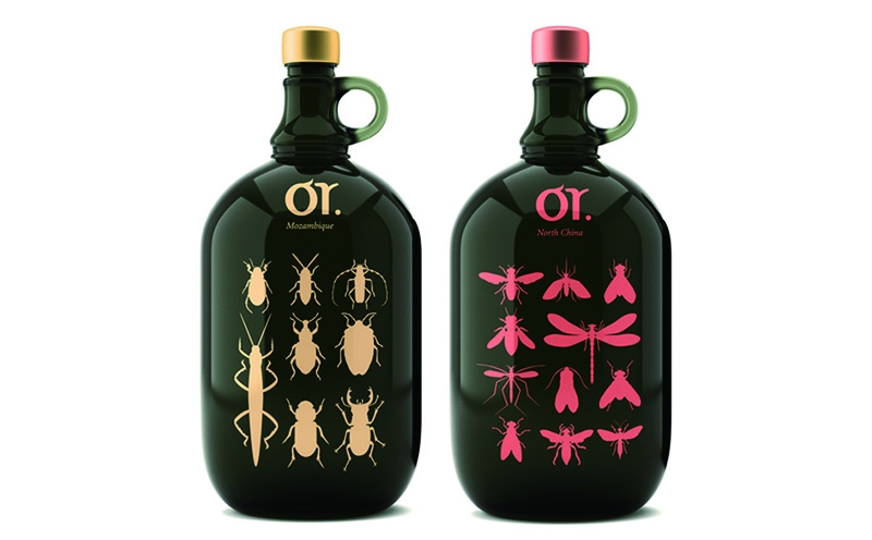 莫斯科昆蟲“或葡萄酒”品牌包裝設計,不過看起來有點恐怖