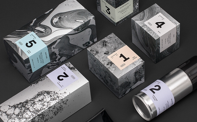 男士剃須用品包裝設計，全套護膚用品包裝設計，杭州化妝品包裝設計公司
