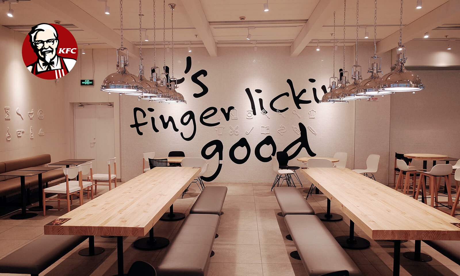 經(jīng)常去肯德基，卻沒有發(fā)現(xiàn)墻上的小巧思|壁畫插畫設(shè)計