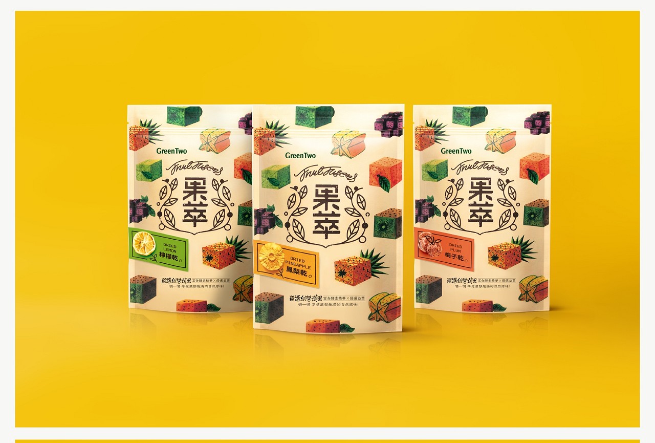 發酵果干插畫包裝設計 發酵果干插畫包裝設計