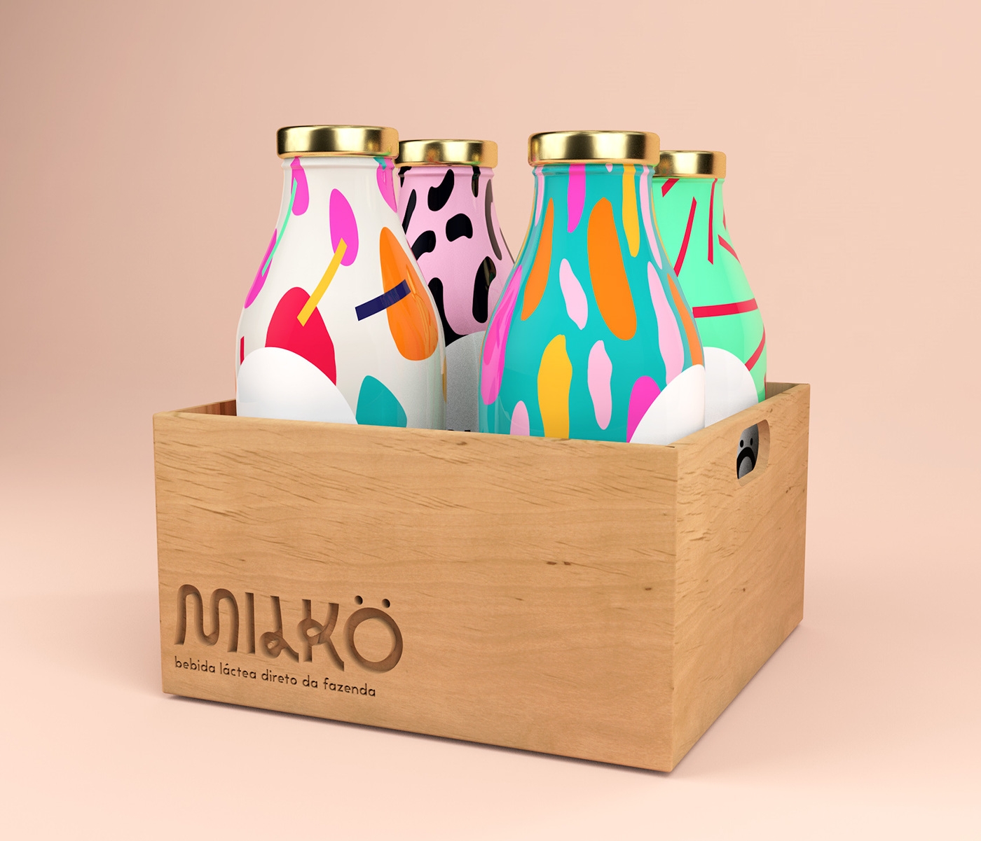 彩色的牛奶包裝，真的驚艷到我了?。?！