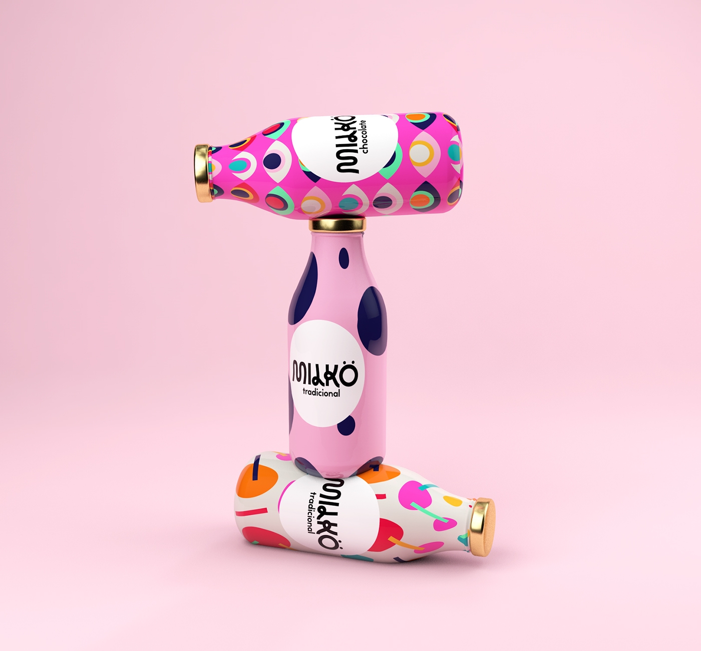 彩色的牛奶包裝，真的驚艷到我了?。?！