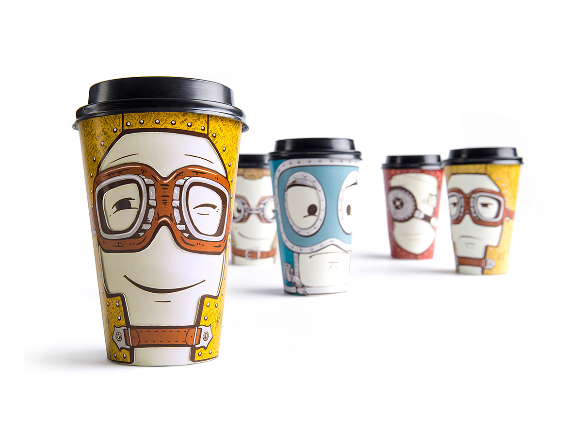 創(chuàng)意無處不在—可旋轉(zhuǎn)的咖啡杯表情包裝設(shè)計