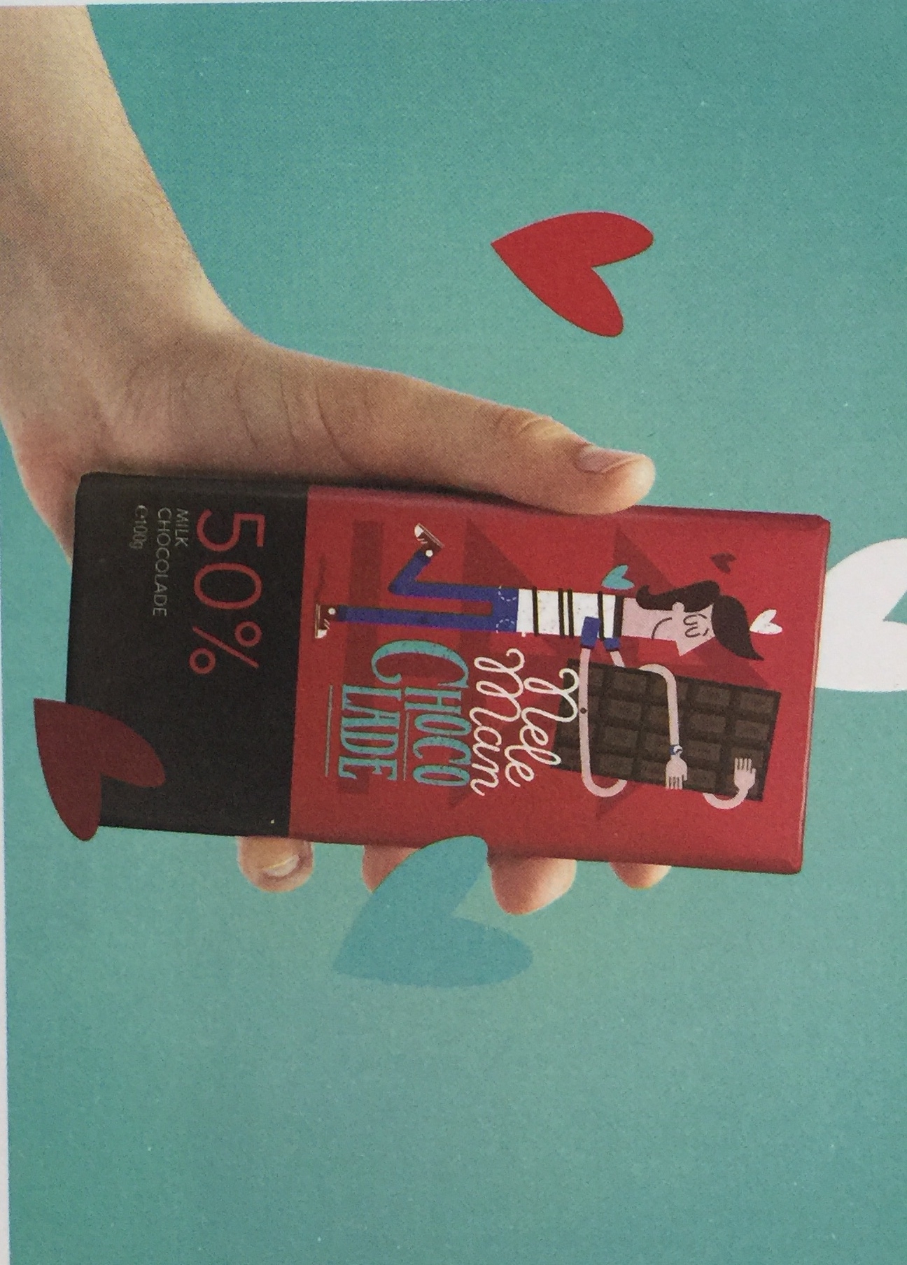 巧克力食品插畫包裝設計