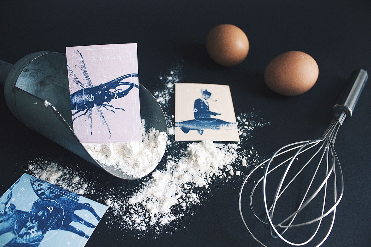 概念化早餐，面包與餅干食品飲料包裝設(shè)計(jì)